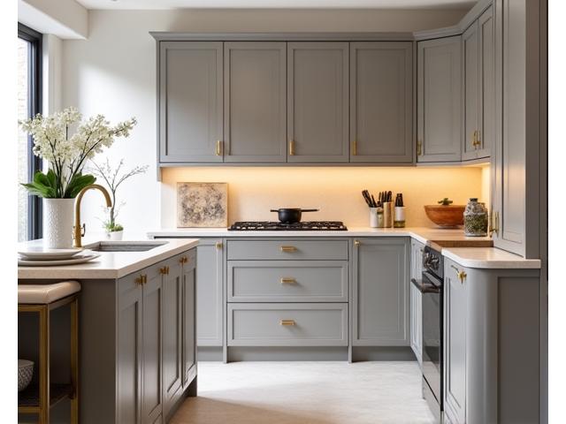 Elegant custom kitchen cabinetry with shaker style doors